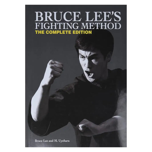 Book cover of Bruce Lee’s Fighting Method featuring a martial artist in combat stance
