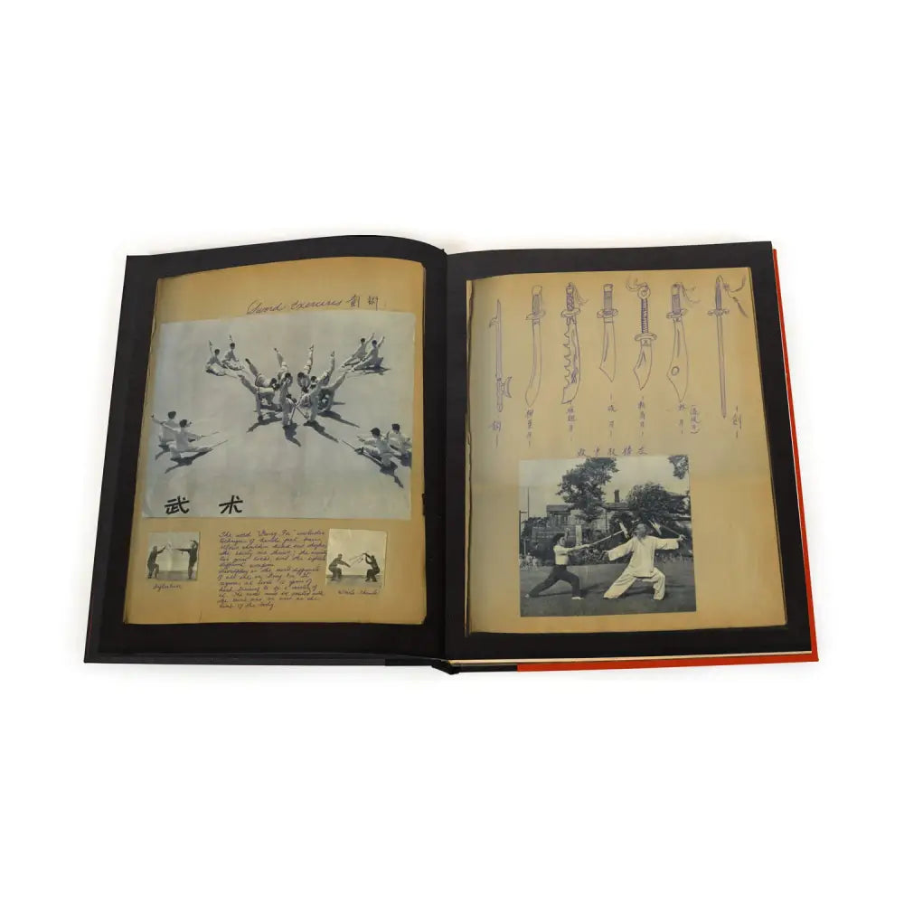 Open martial arts book in In My Own Process: Limited Edition featuring Bruce Lee’s insights