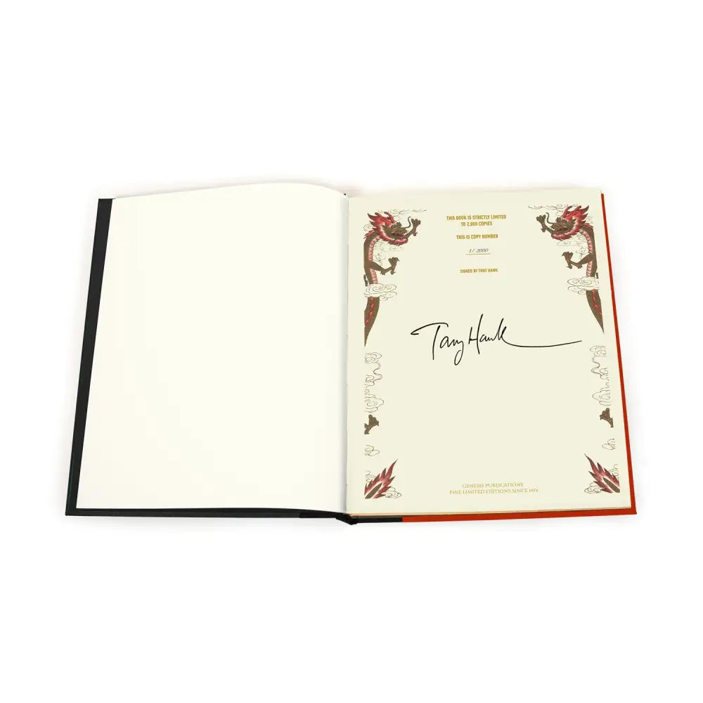 Open book with Bruce Lee’s signature from In My Own Process: Limited Edition Hardback