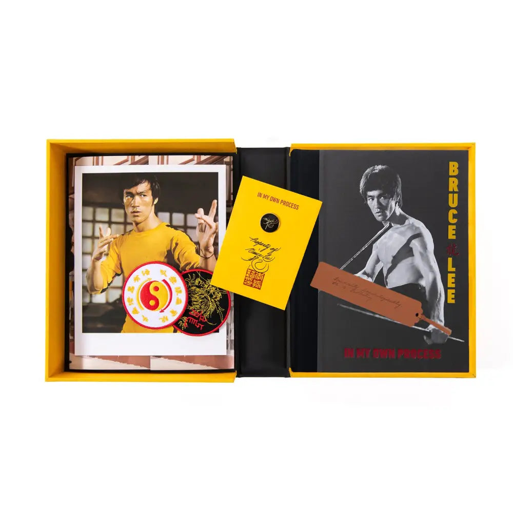 Bruce Lee memorabilia box set from In My Own Process Limited Edition Hardback for martial arts fans