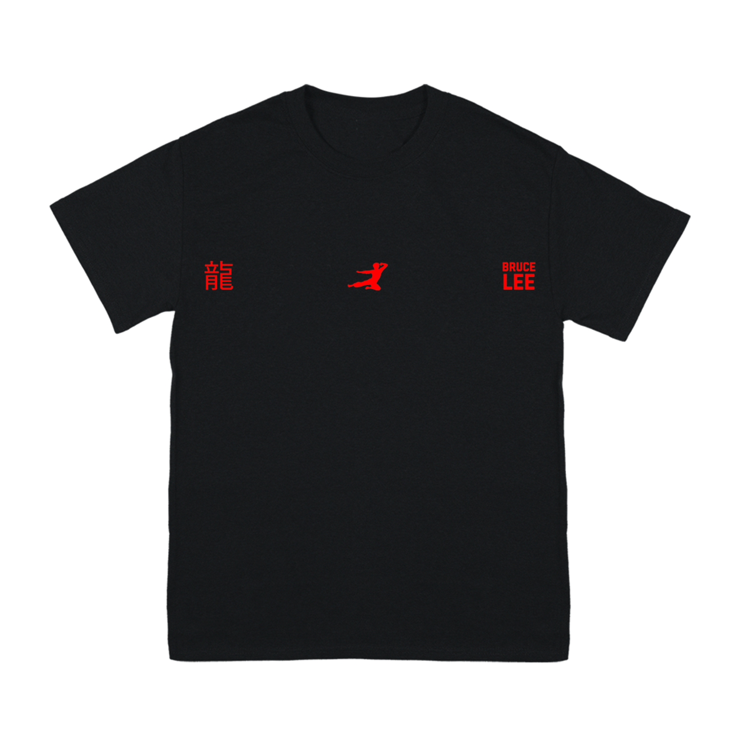 Black Year Of The Dragon T-Shirt in organic cotton with red graphics on chest