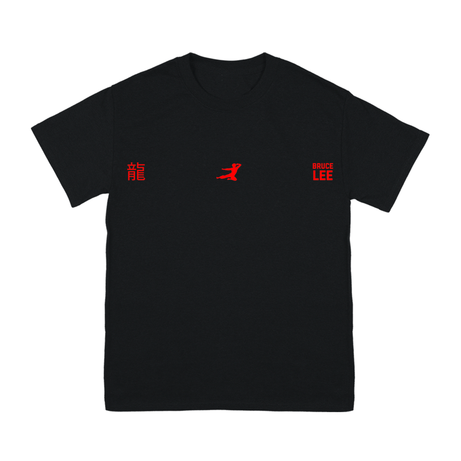 Black Year Of The Dragon T-Shirt in organic cotton with red graphics on chest