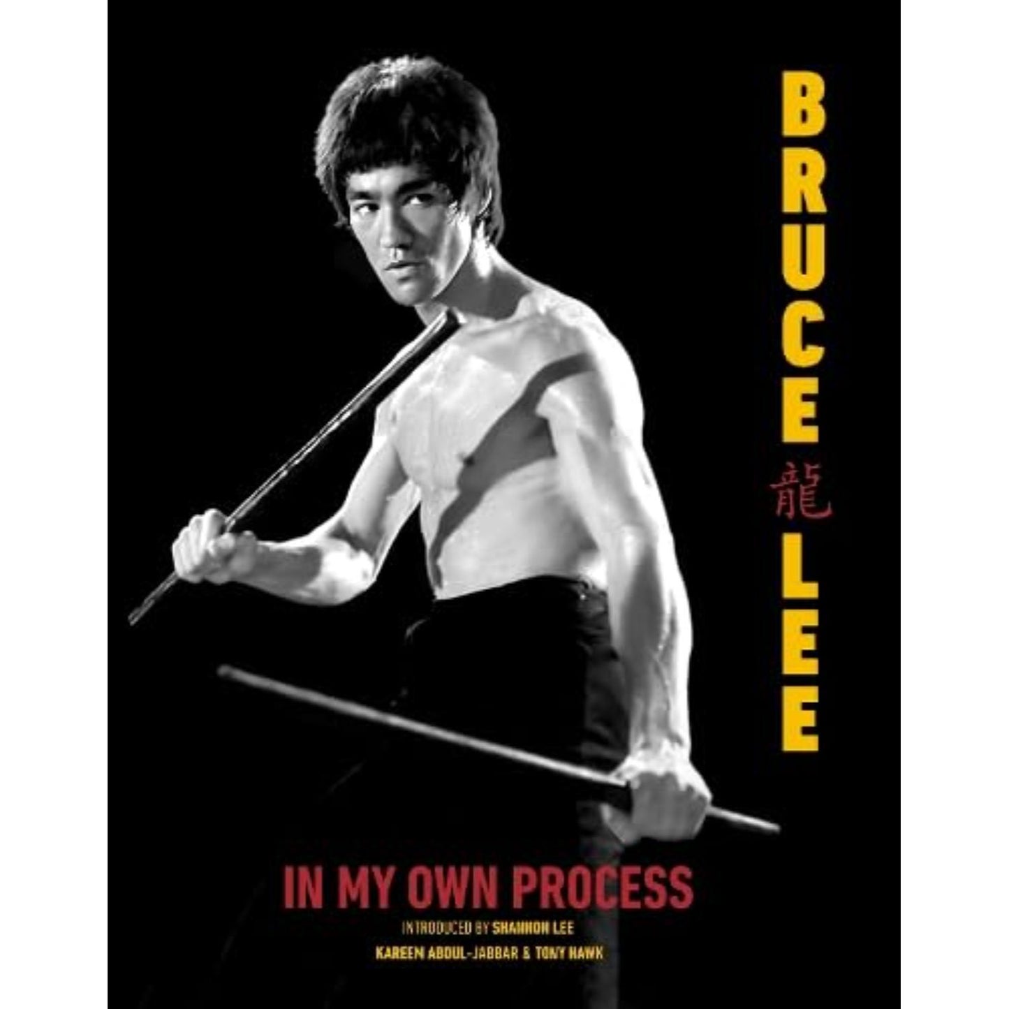 Book cover of In My Own Process featuring a shirtless martial artist with nunchaku